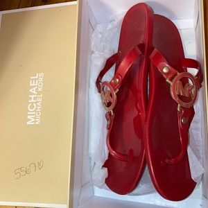 Red Michael kors sandals